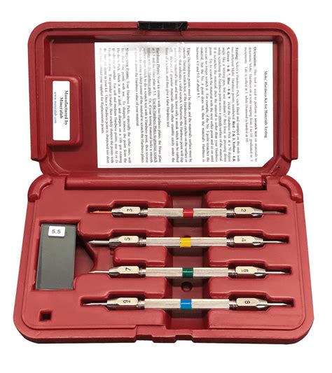 mohs concrete hardness test kit|mohs hardness scale picks.